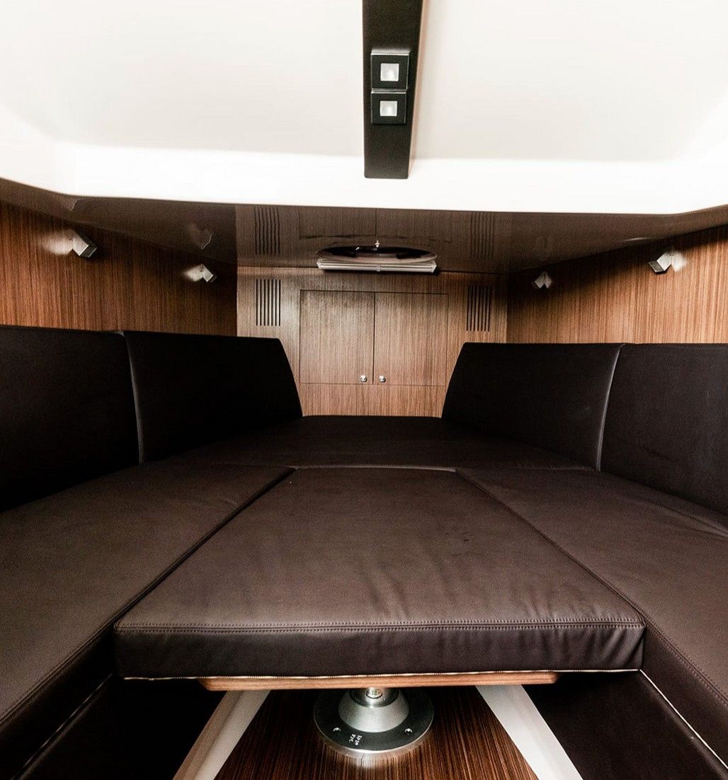 Tempest 44 spacious cabin interior with comfortable berths